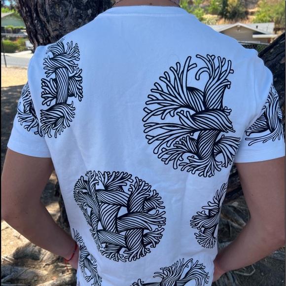 LOUIS VUITTON CHRISTOPHER NEMETH AUTHENTIC MEN T SHIRT WHITE LOVE ROPE TIE KNOT - Picture 10 of 16